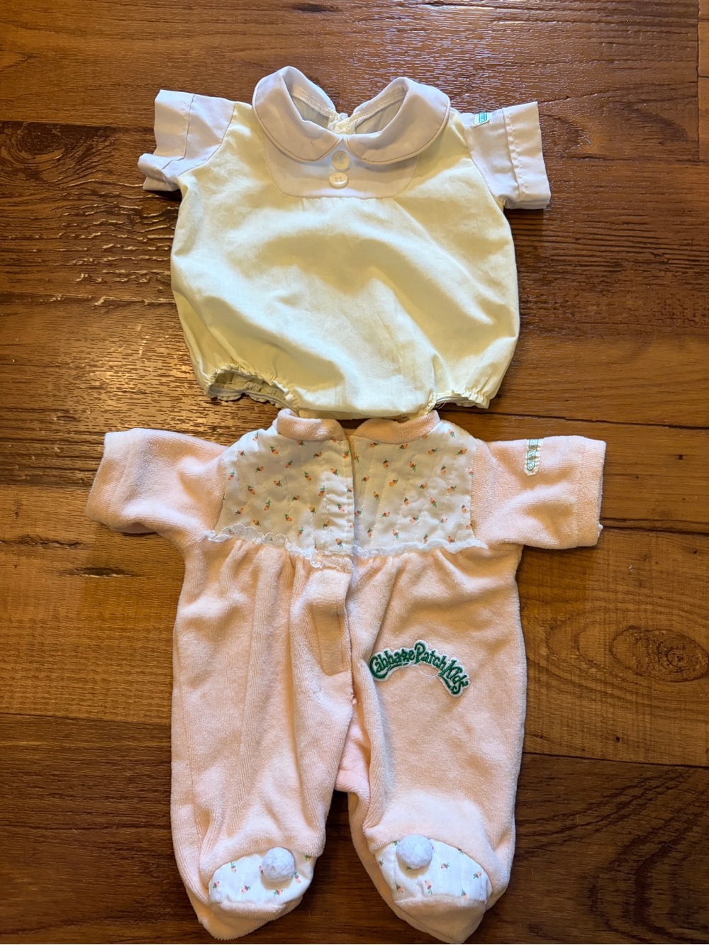 Cabbage Patch Bundle Of Two-One Velour Sleeper & One Cotton Onsie VTG 1985